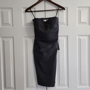Ann Taylor Strapless Layered Dress, Women's, Black, Size 0